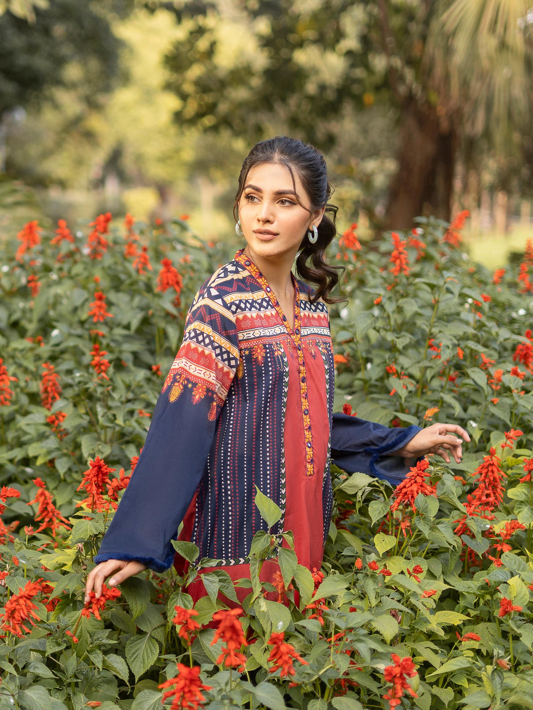 Rust Embroidered Lawn Shirt LELS-5 by Limelight