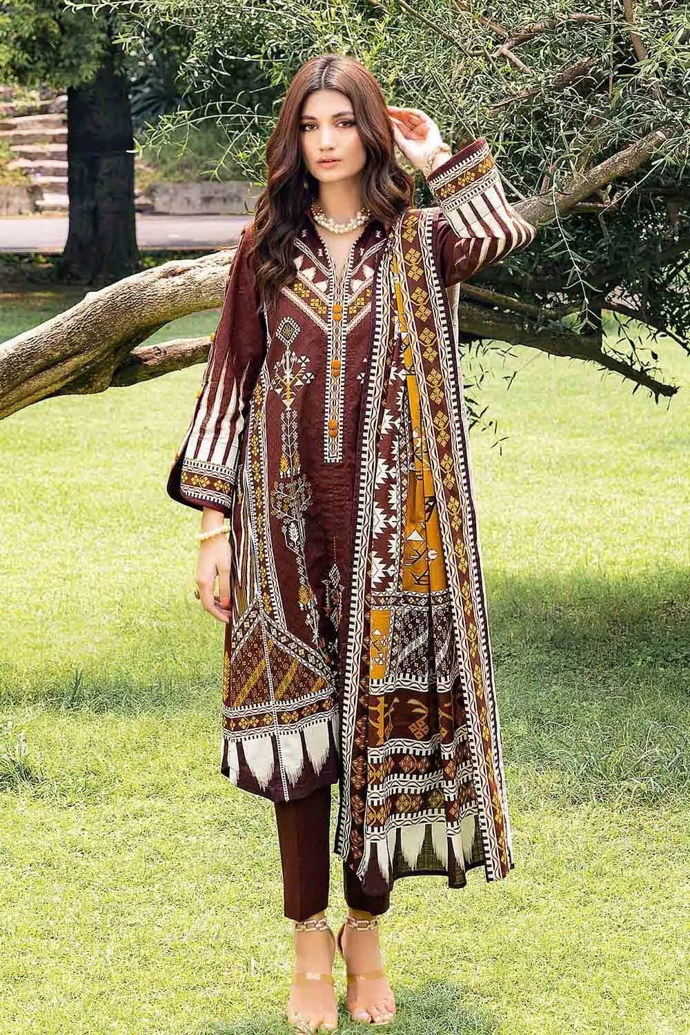 GUL AHMED 3PC KHADDAR UNSTITCHED PRINTED SUIT K-22039 A