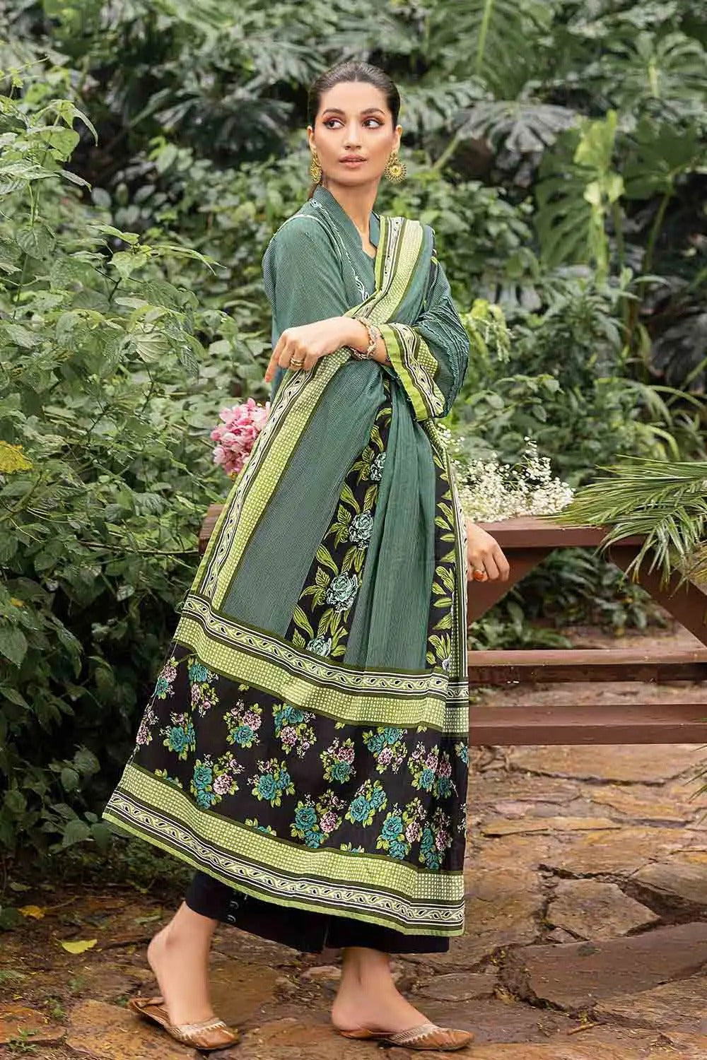 GUL AHMED 3PC KHADDAR UNSTITCHED PRINTED SUIT K-22044 B