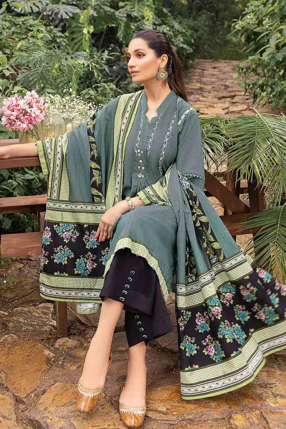 GUL AHMED 3PC KHADDAR UNSTITCHED PRINTED SUIT K-22044 B