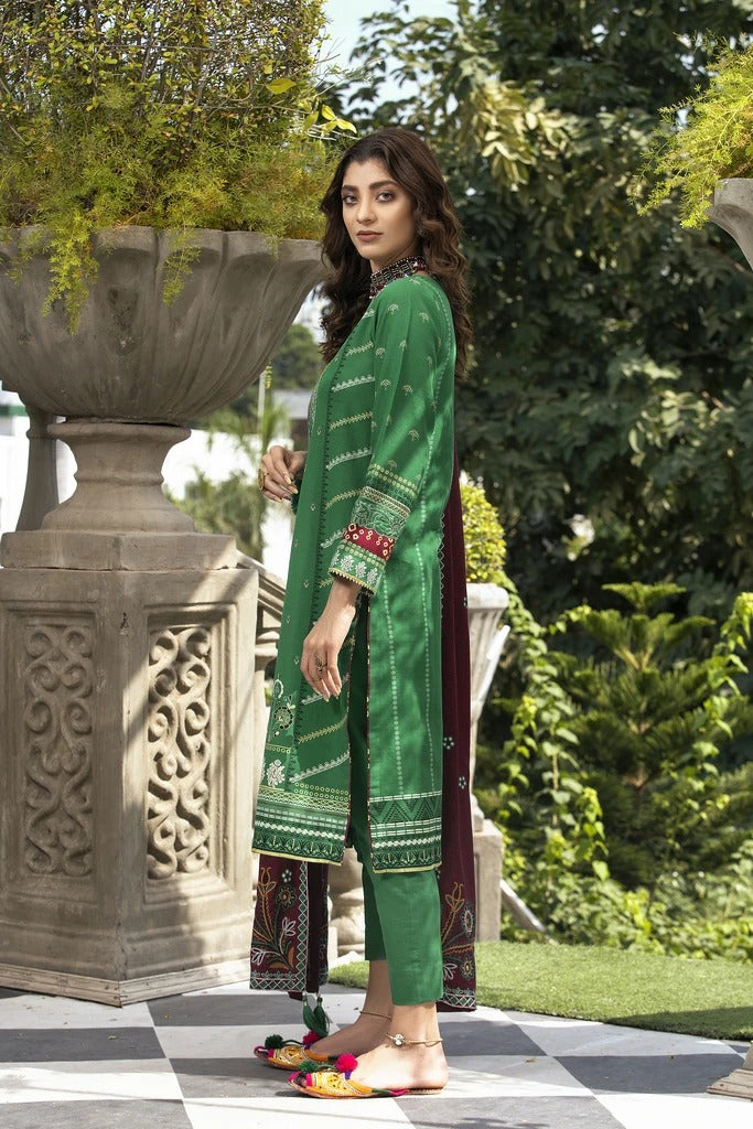 Lakhany Embroidered Karandi Suit - 3-Piece LSM-2531