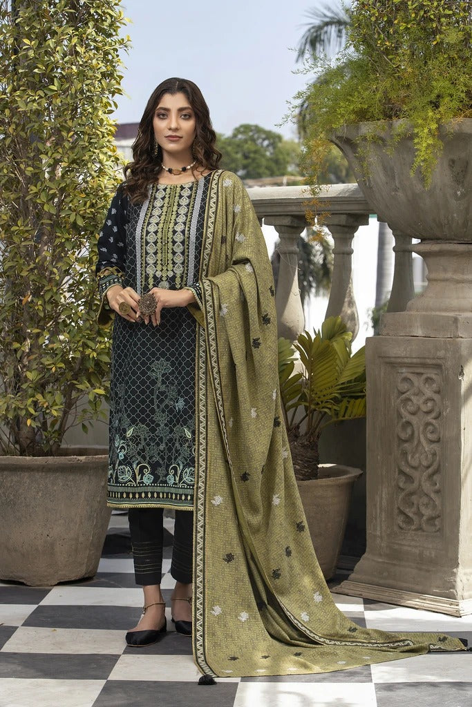 LAKHANY 3 PIECE EMBROIDERED KARANDI SUIT LSM-2535