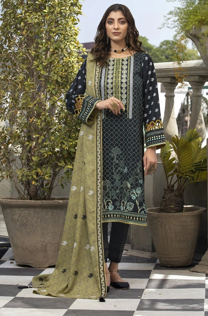 LAKHANY 3 PIECE EMBROIDERED KARANDI SUIT LSM-2535