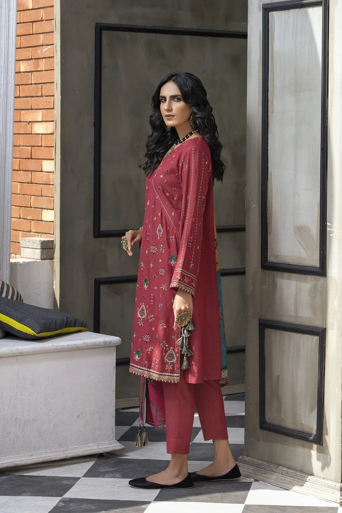 LAKHANY 3 PIECE EMBROIDERED KARANDI SUIT LSM-2537