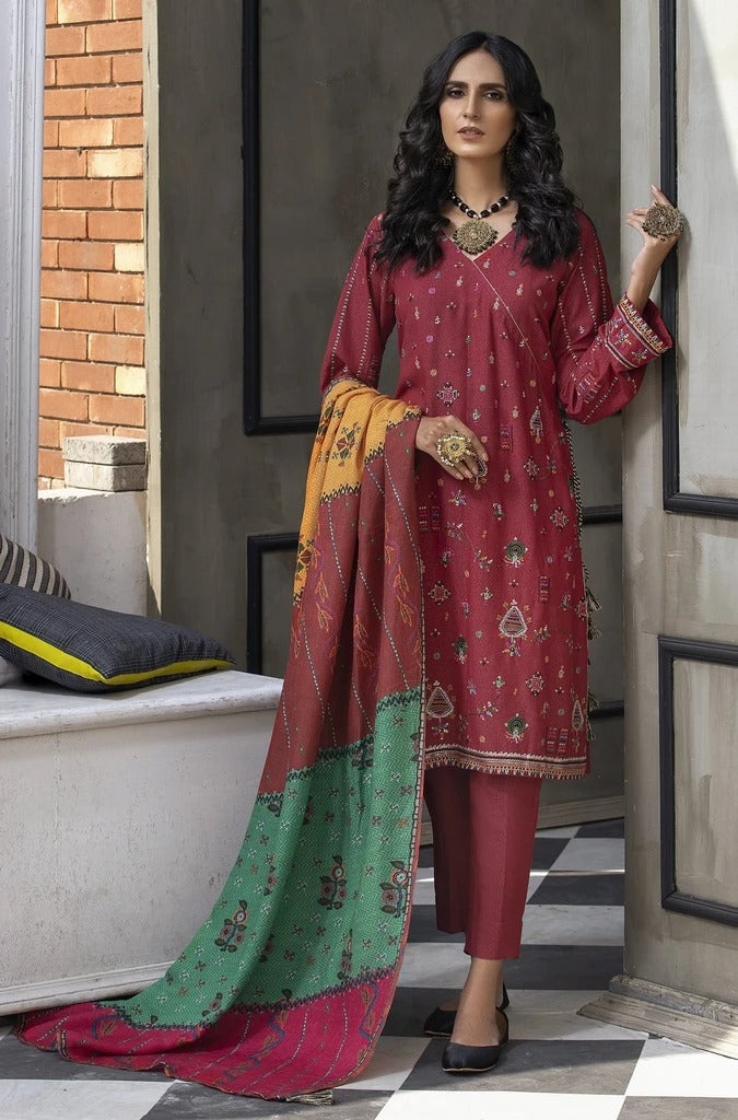 LAKHANY 3 PIECE EMBROIDERED KARANDI SUIT LSM-2537