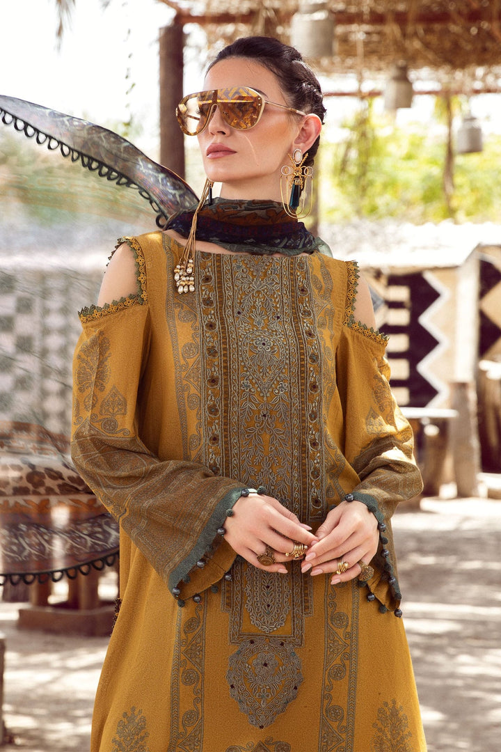 MARIA. B 3 PIECE UNSTITCHED PRINTED CAMBRIC SUIT - MPT-1505-B