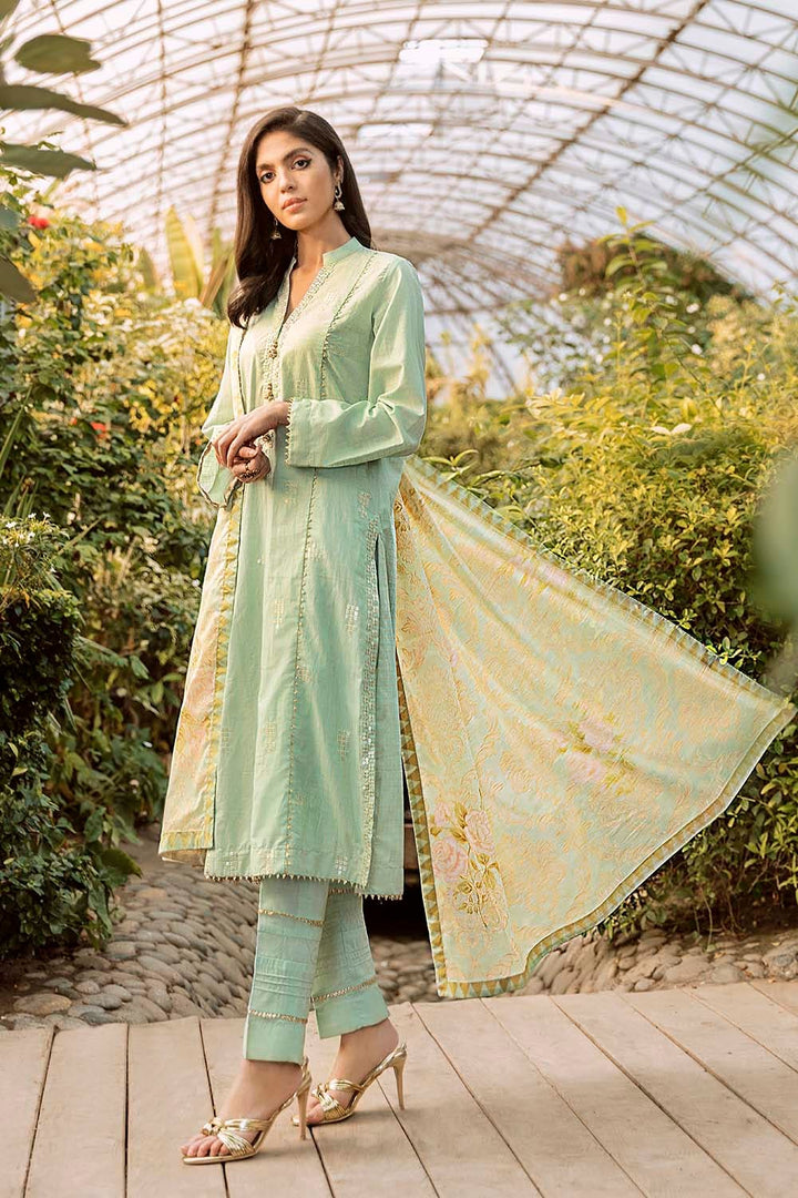 GUL AHMED 3PC Festive Eid Embroidered Suit With Gold & Lacquer Printed Dupatta SP-41