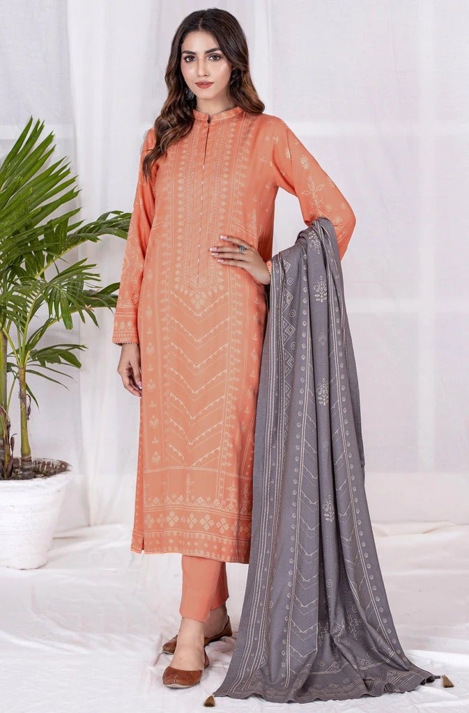 Lakhany 3 Piece Unstitched Printed Cashmi Vool Suit CVC-1019-A