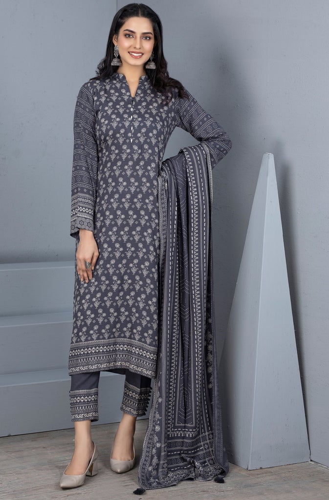 LAKHANY 3 Piece Unstitched Pashmina (Printed) PPC-307-B