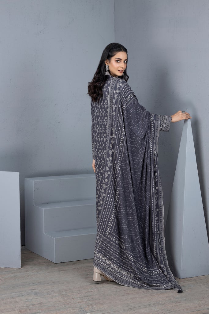 LAKHANY 3 Piece Unstitched Pashmina (Printed) PPC-307-B