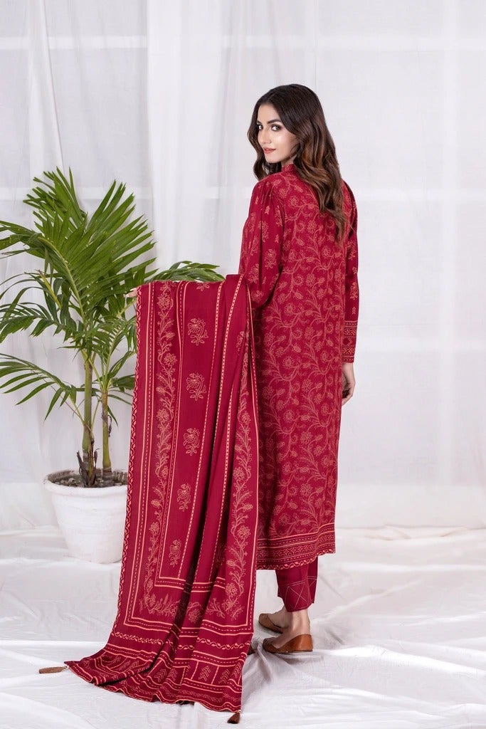 Lakhany 3 Piece Unstitched Printed Cashmi Vool Suit CVC-1013-B