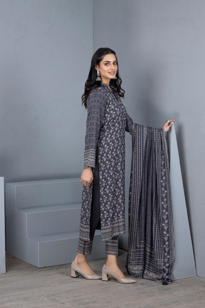 LAKHANY 3 Piece Unstitched Pashmina (Printed) PPC-307-B