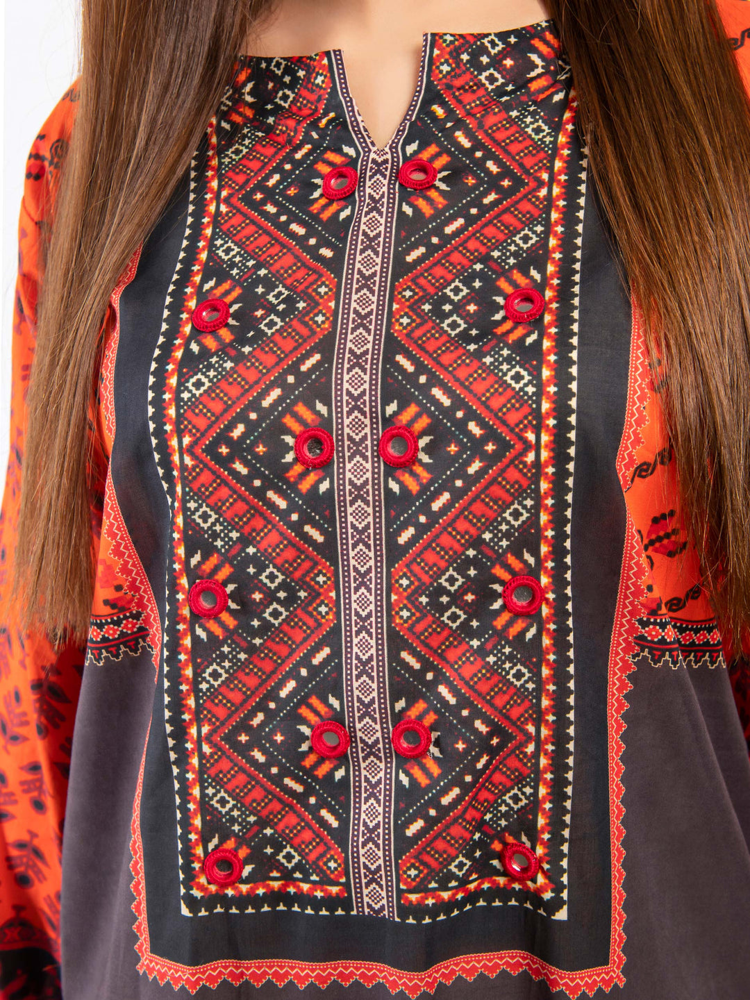 Brown Printed Lawn Shirt - Limelight Summer 2022