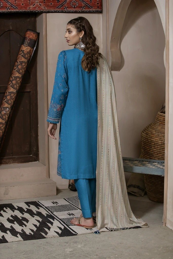 LAKHANY 03 PIECE EMBROIDERED FANCY SLUB SUIT LSM-2566