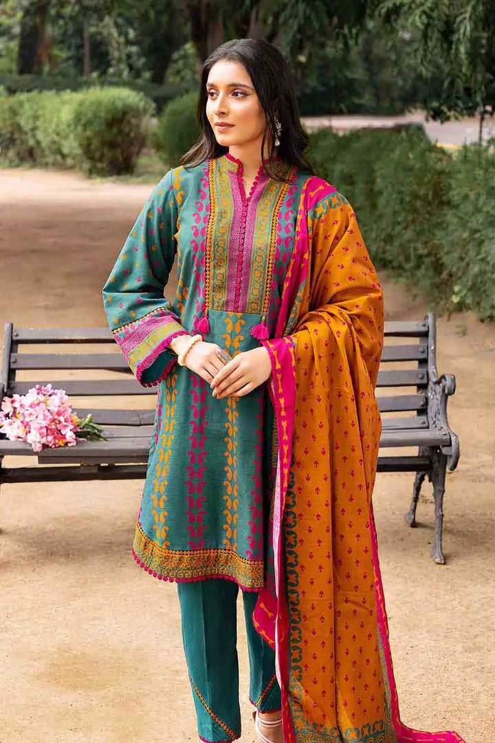 Gul Ahmed 3PC Khaddar Unstitched Printed Suit K-22042 A