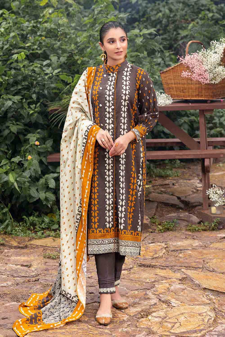 3PC Khaddar Unstitched Printed Suit K-22042 B